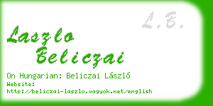 laszlo beliczai business card