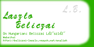 laszlo beliczai business card